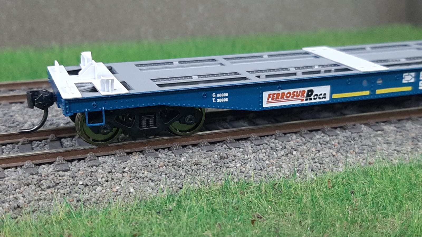 Vagón portacontenedor canadiense - Ferrosur Roca