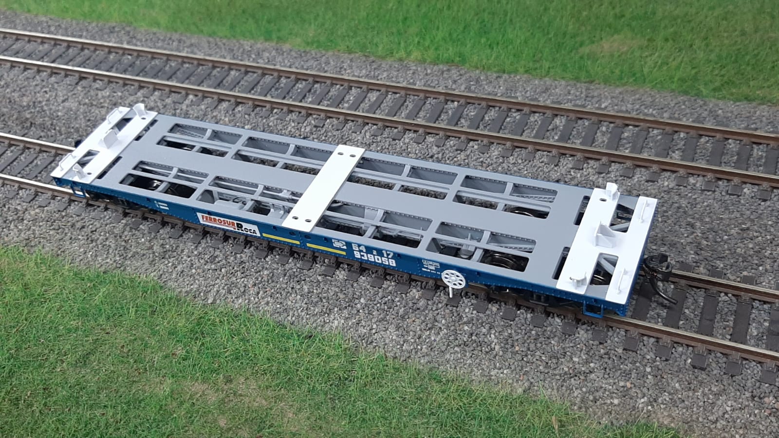 Vagón portacontenedor canadiense - Ferrosur Roca
