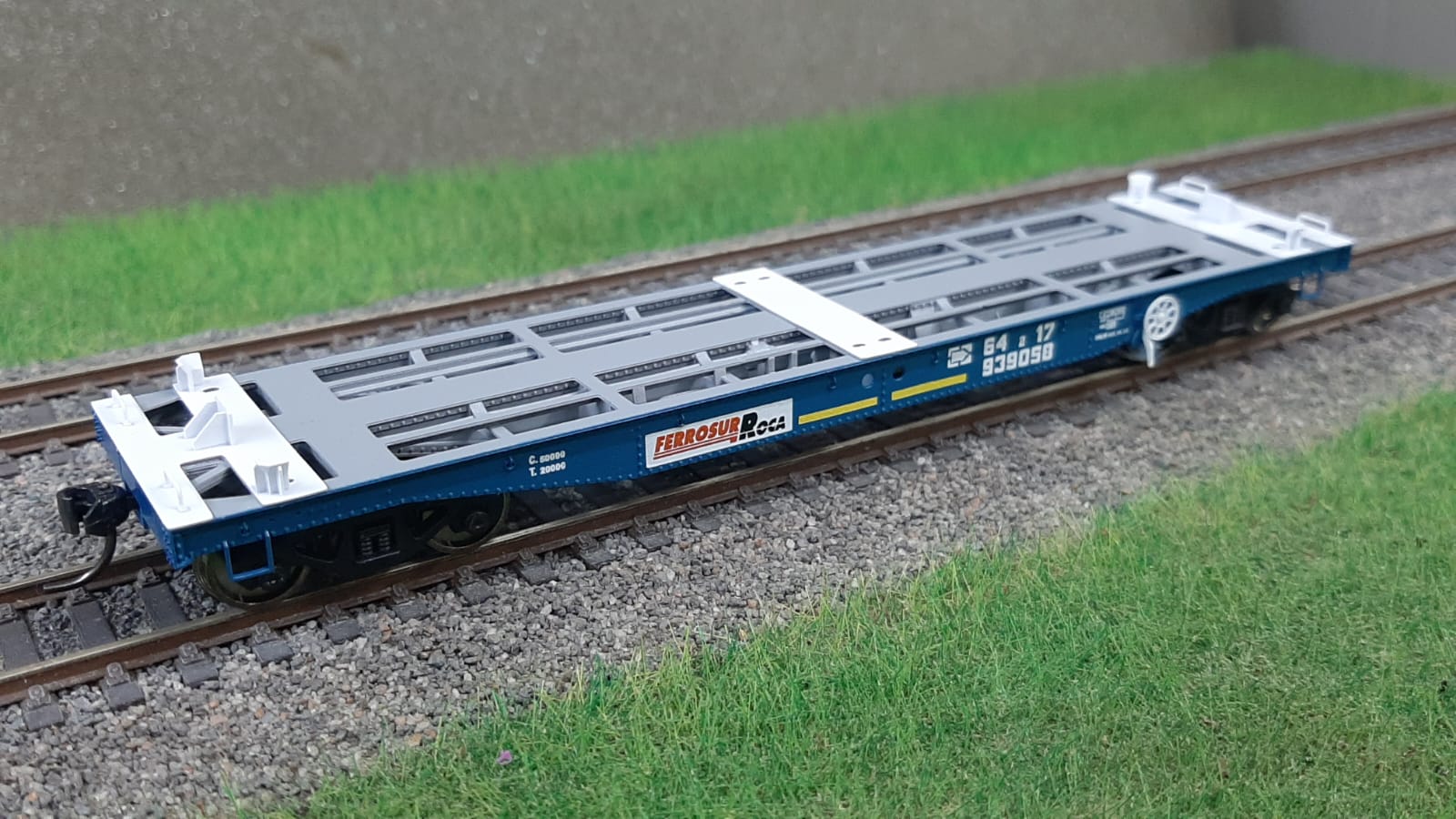 Vagón portacontenedor canadiense - Ferrosur Roca